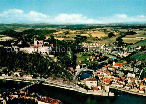 Passau Fliegeraufnahme Donaupartie Veste Oberh
