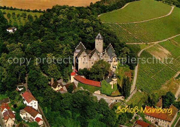 Schonungen Fliegeraufnahme Schloß Mainberg
