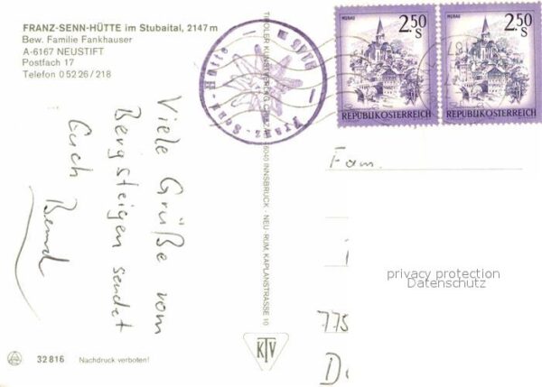 Neustift Stubaital Tirol Franz-Senn-Hütte Stubaital – Bild 2