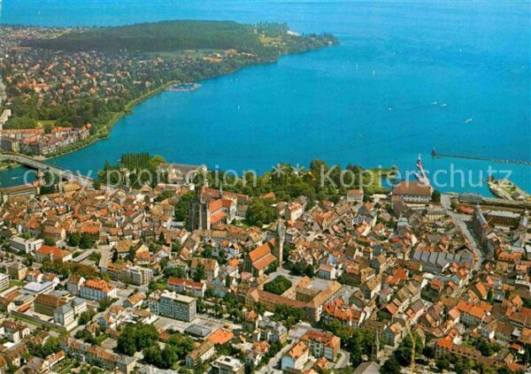 Konstanz Bodensee Fliegeraufnahme Partie am See