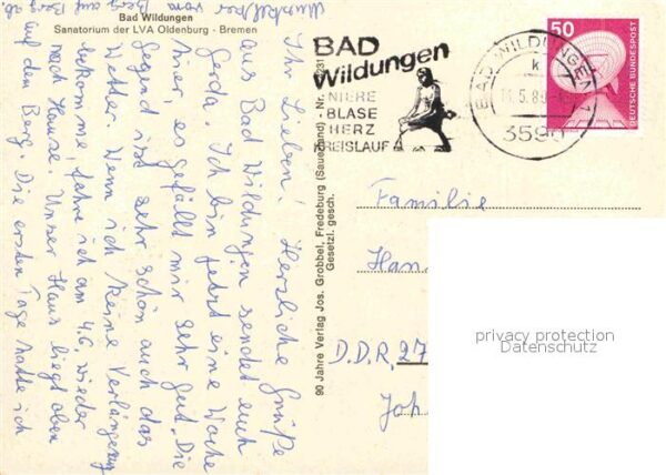 Bad Wildungen Sanatorium der LVA Oldenburg Bremen – Bild 2