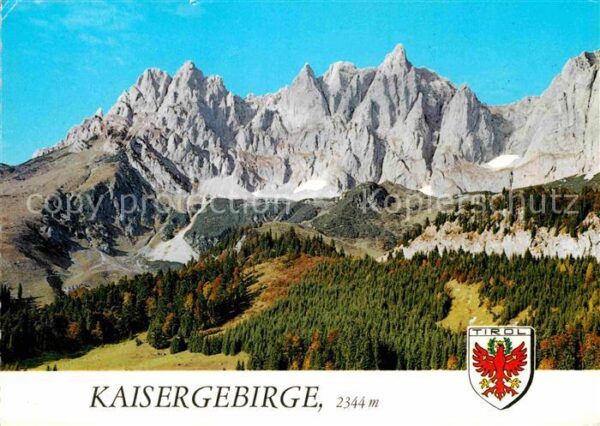 Kaisergebirge mit Wappen