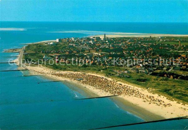 Borkum Fliegeraufnahme mit Strand
