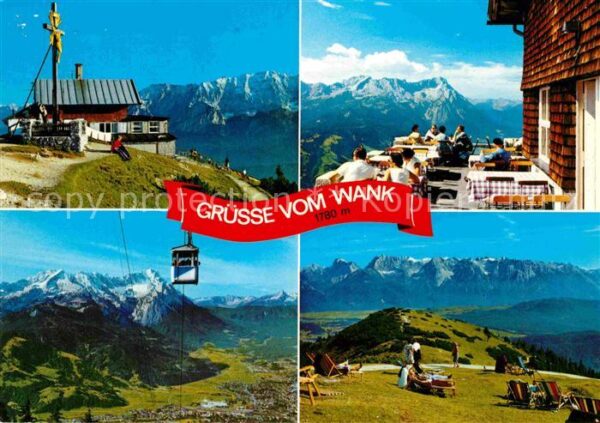 Garmisch-Partenkirchen Am Wank Wankhaus mit Wettersteinwand Wa