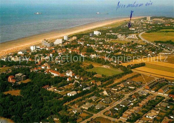 Cuxhaven Duhnen Nordseebad Fliegeraufnahme mit Strand
