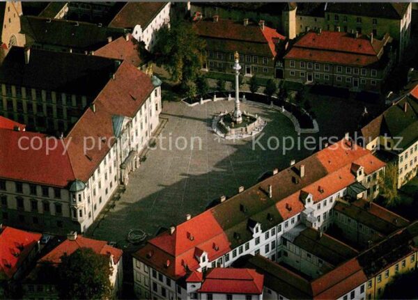 Eichstaett Oberbayern Fliegeraufnahme Residenzplatz