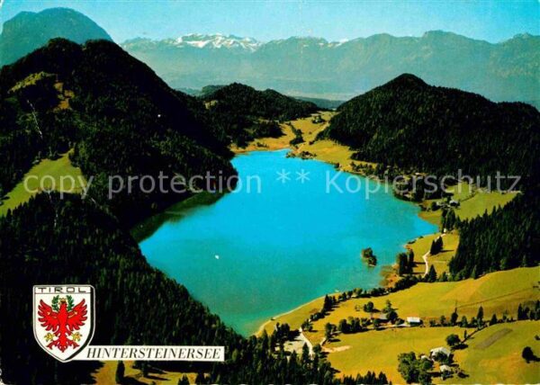 Hintersteinersee Fliegeraufnahme mit See und Rofangebirg