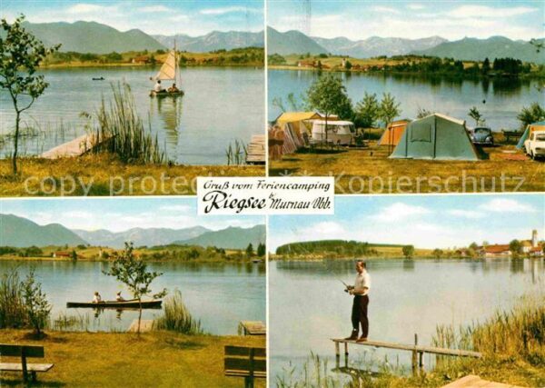 Riegsee Campingplatz Bootfahren Angeln Alpenbli