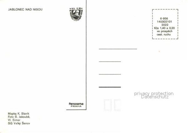 Jablonec nad Nisou Stadtplan Rathaus Badestrand – Bild 2