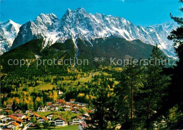 Grainau Panorama mit Blick zur Alpspitze Waxens