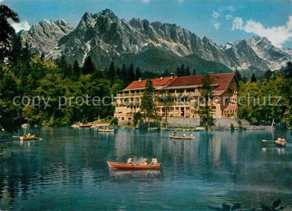 Grainau Hotel Badersee Bootfahren Wettersteinge