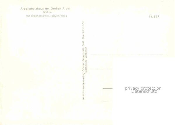 Grosser Arber Arberschutzhaus mit Brennessattel Bayer – Bild 2