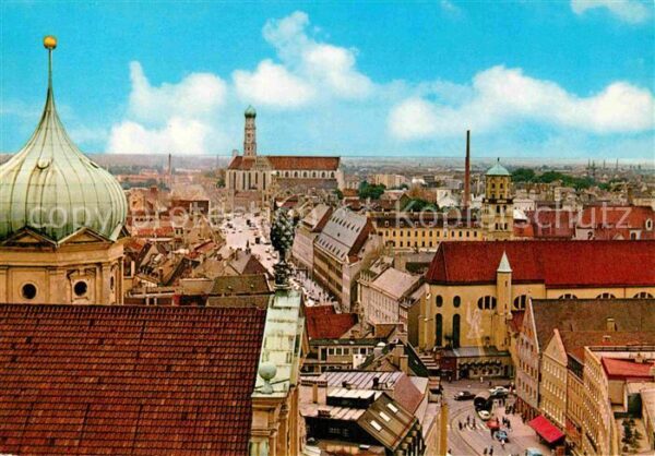 Augsburg Blick vom Perlachturm Maximilianstrasse