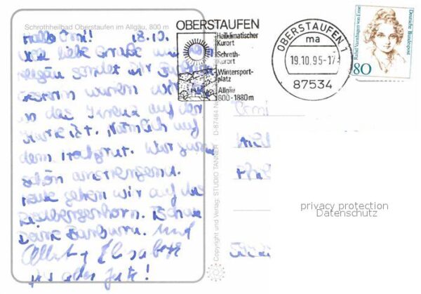 Oberstaufen Panorama Schrottheilbad Brunnen Skulptu – Bild 2