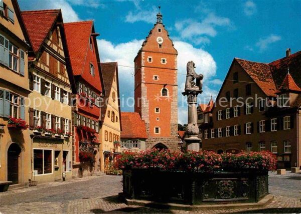 Dinkelsbuehl 1000jährige Stadt Löwenbrunnen Altstadt