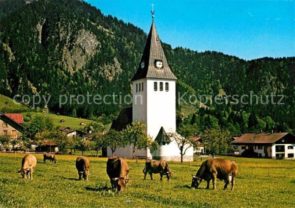 Bad Oberdorf Viehweide Kühe Kirche