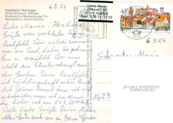 Saalfeld Saale Hoher Schwarm Burgruine Rathaus Bouleva – Bild 2