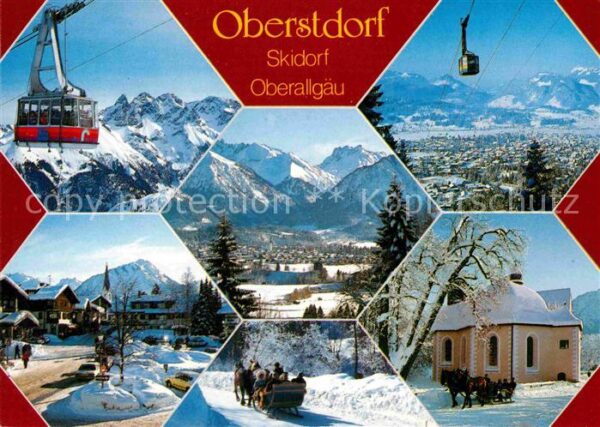 Oberstdorf Panorama Skidorf Allgäuer Alpen Bergbah