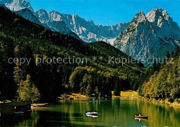 Garmisch-Partenkirchen Riessersee Bootfahren Alpenblick Huber