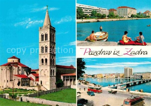 Zadra Zara Zadar Teilansichten Kirche Uferstrasse Brücke