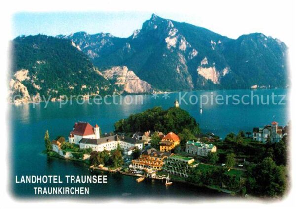 Traunkirchen Landhotel Traunsee Halbinsel Alpen Flie