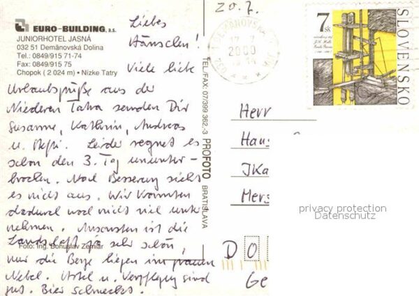 Demaenovska Dolina Juniorhotel Jasna Euro Building Tatrage – Bild 2