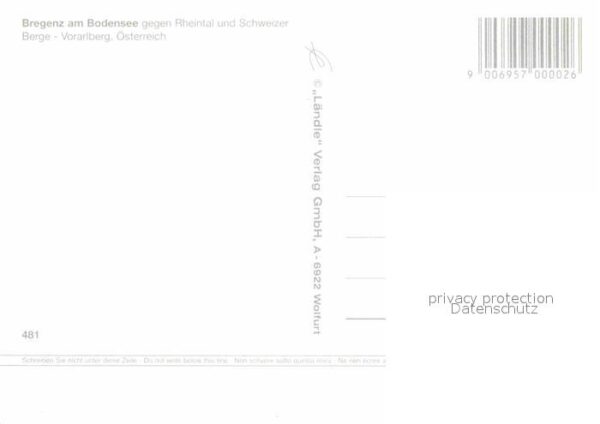 Bregenz Bodensee gegen Rheintal und Schweizer Berge – Bild 2