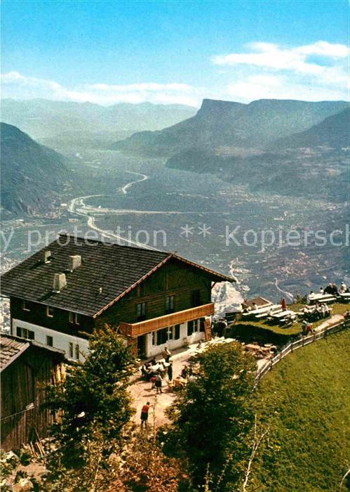 Dorf Tirol Berggasthaus Hochmut Fernsicht Alpenpan