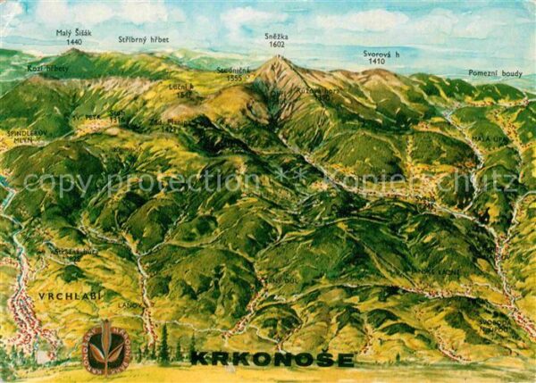 Vrchlabi Krkonose Riesengebirge aus der Vogelper