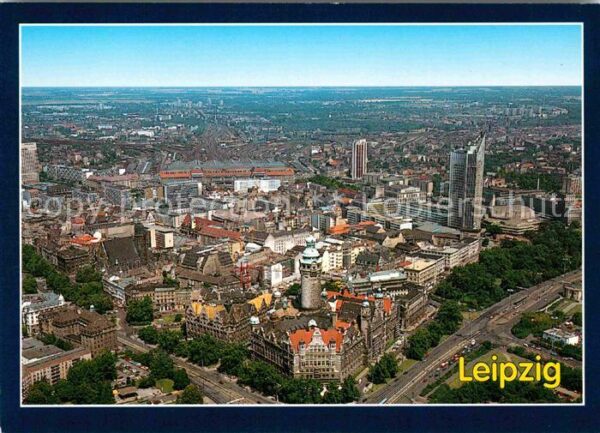 Leipzig Messestadt Fliegeraufnahme