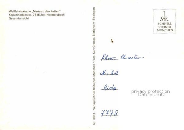 Harmersbach Wallfahrtskirche Maria zu den Ketten Ka – Bild 2