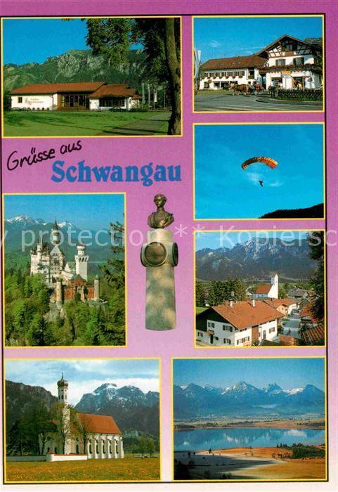 Schwangau Teilansichten Schloss Neuschwanstein Ki