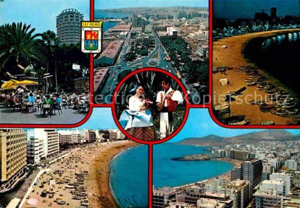 Las Palmas Gran Canaria Strassencafes Boulevard Strand Hotels M