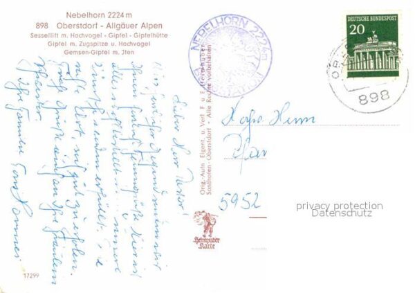 Oberstdorf Nebelhorn Bergbahn Gipfelkreuz Hochvoge – Bild 2