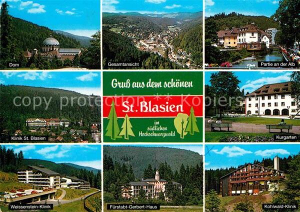 St Blasien Dom Partie an der Alb Kliniken Kurgarte