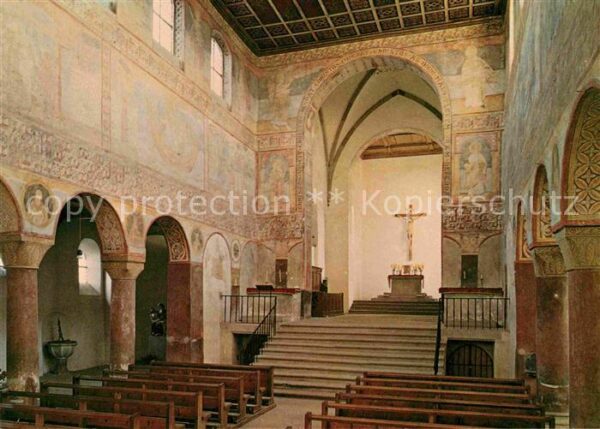 Oberzell Reichenau St Georg Kirche Inneres mit ottonischen