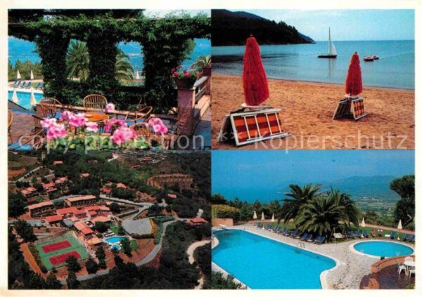 Portoferraio Toscana Hotel Picchiaie Terrasse Strand Swimmin