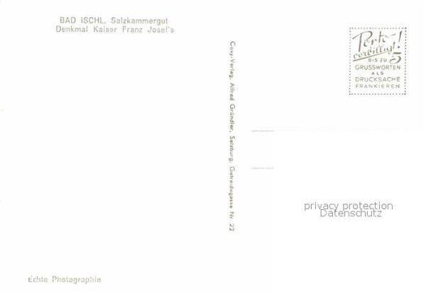 Bad Ischl Salzkammergut Denkmal Kaiser Franz Josef Statue Hirsc – Bild 2
