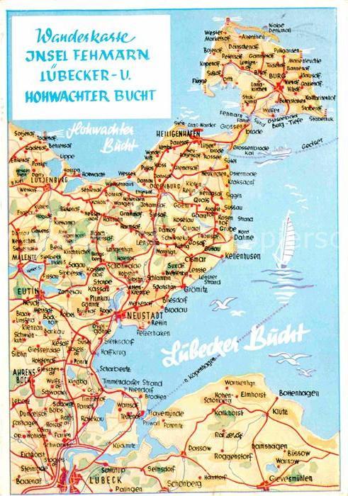 Fehmarn Wanderkarte Insel Fehmarn Lübecker Buch