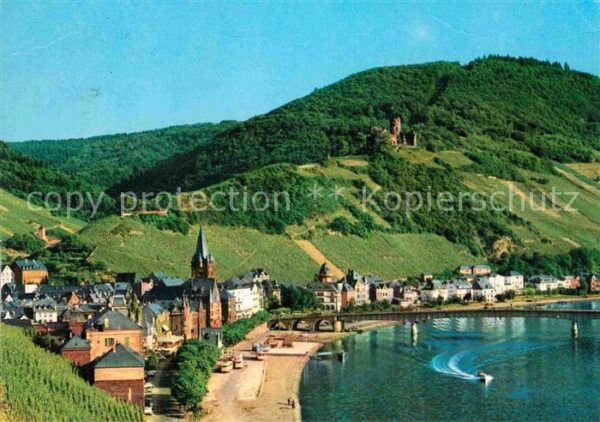 Bernkastel-Kues Gesamtansicht mit Burg Landshut Mosel B