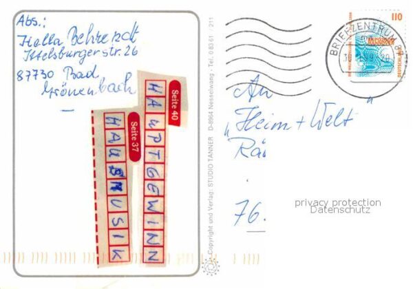 Bad Groenenbach Ortsansicht mit Kirche Schloss Bad Clev – Bild 2
