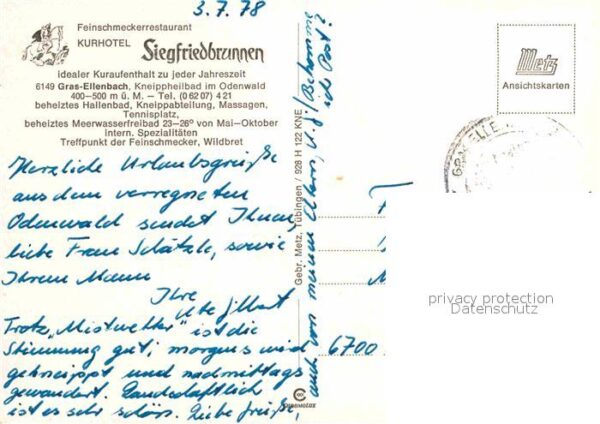 Grasellenbach Kurhotel Siegfriedbrunnen Schwimmbad Kn – Bild 2