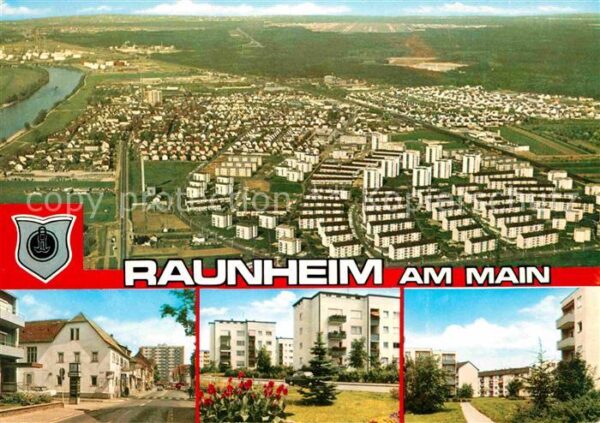 Raunheim Siedlung Hochhäuser Fliegeraufnahme