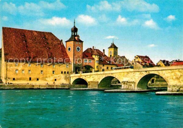 Regensburg Donaupartie am Brücktor