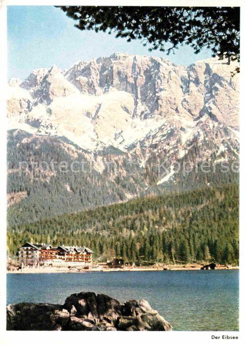 Eibsee Hotel Restaurant am See mit Zugspitzmas