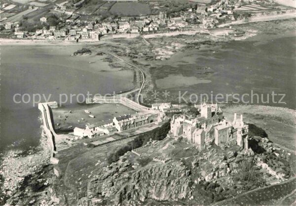 St Michaels Mount and Mazarion aerial view