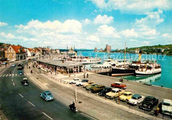 Flensburg Hafen mit Fördebrücke