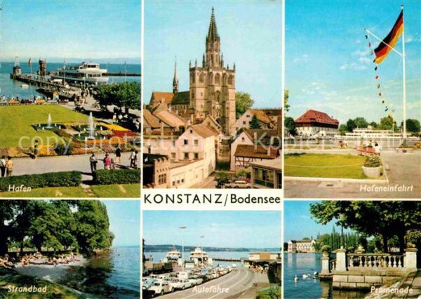 Konstanz Bodensee Hafen Fähre Altstadt Kirche Strandbad A