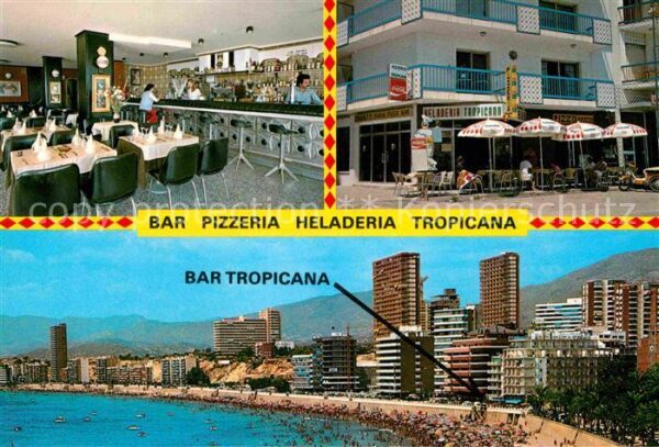Benidorm Bar Tropicana Pizzeria Playa Poniente S