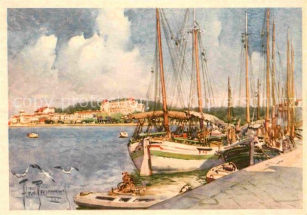 Rapallo Vedute d_Italia Lungomare Hafen Boote K